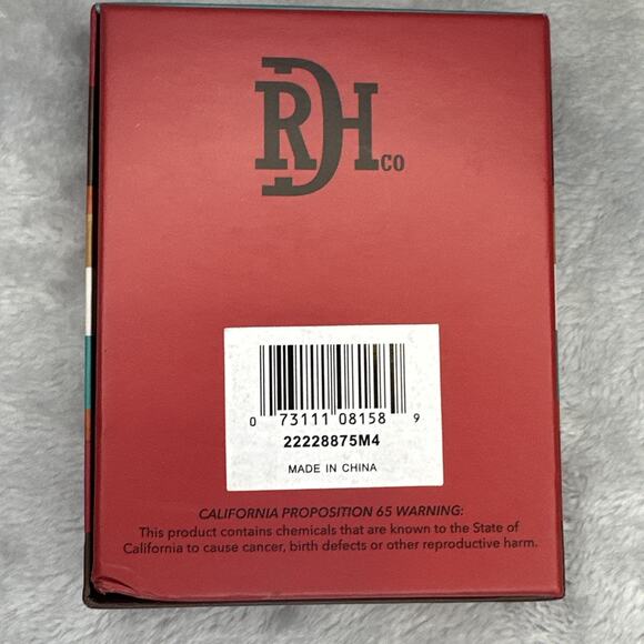 Red Dirt Hat Co Front Pocket Wallet Card Holder Magnetic Clip Aztec Leather - Picture 9 of 9